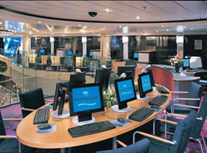 Norwegian Cruise Line Norwegian Dawn Interior Internet Cafe.jpg